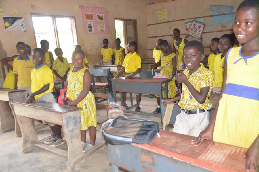Students inside their classroom
