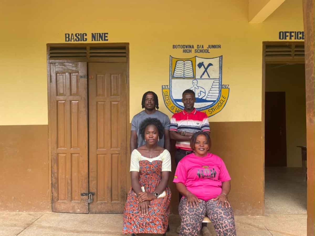 Scholars & Roots Ghana representatives at Botodwina D/A Junior High School